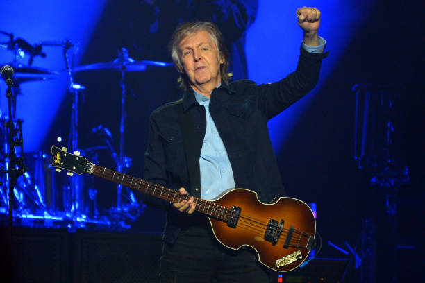 Sir Paul McCartney performs live on stage at the O2 Arena during his 'Freshen Up' tour, on December 16, 2018 in London, England.