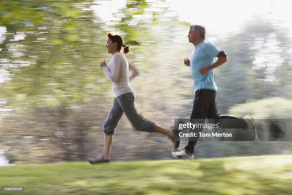 Couple running together