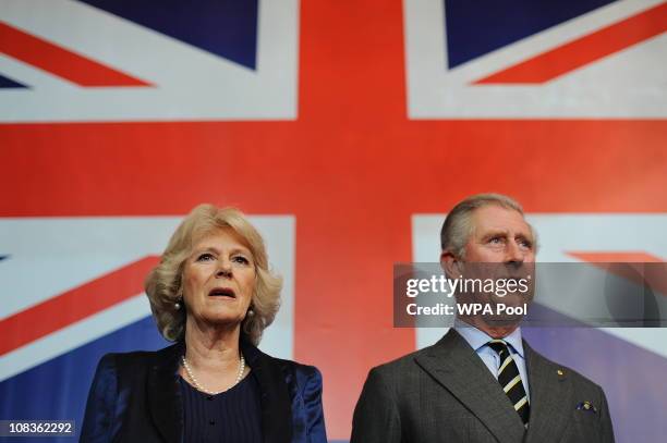 Britains Prince Charles, Prince of Wales and Camilla, The Duchess of Cornwall attend Australia Day celebrations at Australia House on January 26,...