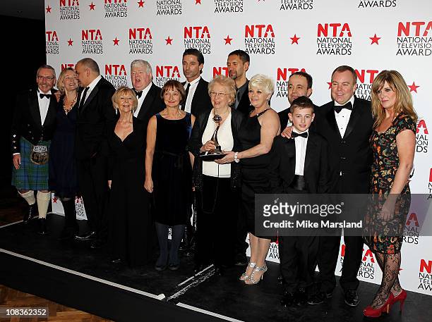 Cast of "Benidorm" pose in the press room at the The National Television Awards at the O2 Arena on January 26, 2011 in London, England.