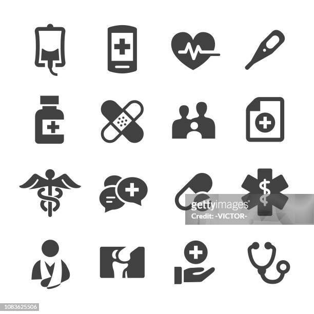 ilustraciones, imágenes clip art, dibujos animados e iconos de stock de iconos de medicina - serie acme - physical disability