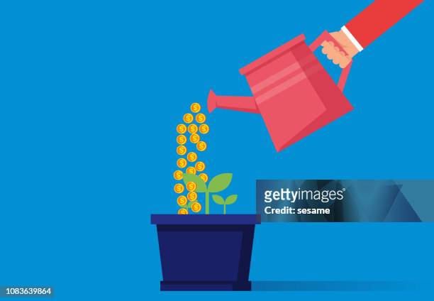 financial investment - watering stock illustrations