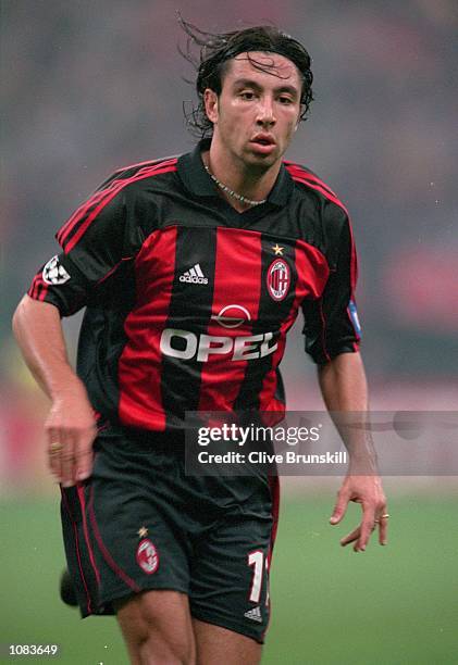 Jose Mari of AC Milan in action during the UEFA Champions League match against Barcelona at the San Siro in Milan, Italy. The match was drawn 3-3. \...