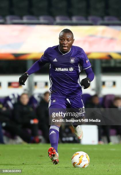 Edo Kayembe of Anderlecht pictured in action during the UEFA Europa League Group D match between RSC Anderlecht and FC Spartak Trnava at Constant...