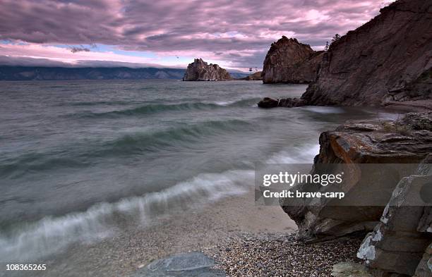 shore of lake baikal - lake baikal stock pictures, royalty-free photos & images
