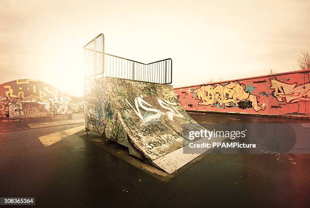 the ramp - skateboard park stock pictures, royalty-free photos & images