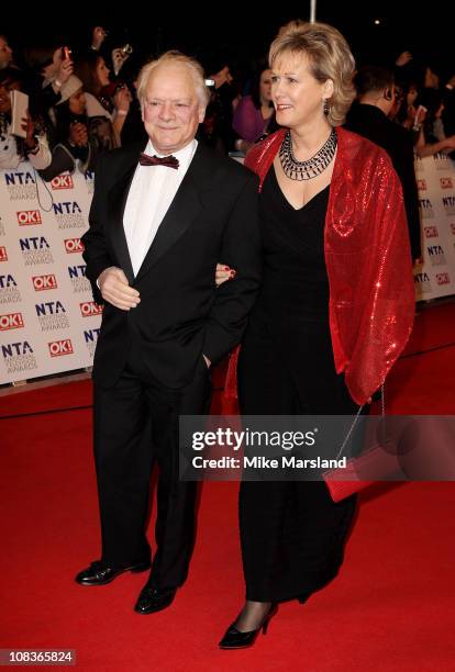 Sir David Jason and Gill Hinchcliffe attend the The National Television Awards at the O2 Arena on January 26, 2011 in London, England.