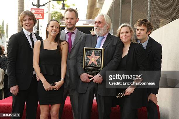 Angus Sutherland with date, Roeg Sutherland, Donald Sutherland, Rachel Sutherland, Rossif Sutherland at the Hollywood Walk of Fame Star Ceremony...