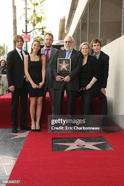 Angus Sutherland with date, Roeg Sutherland, Donald Sutherland, Rachel Sutherland, Rossif Sutherland at the Hollywood Walk of Fame Star Ceremony...