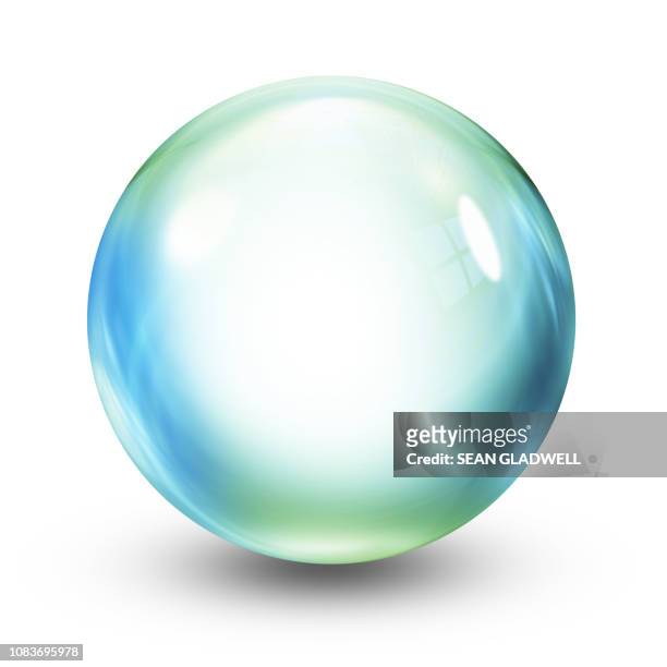 crystal ball illustration - sphere stock-fotos und bilder