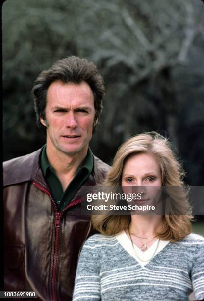 Actor Clint Eastwood and actress Sondra Locke in Carmel, California, January 1978.