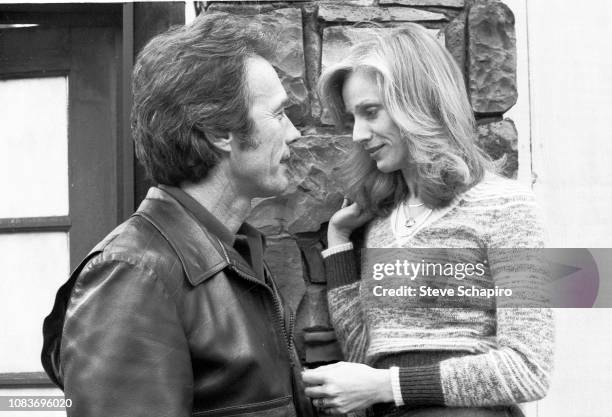 Actor Clint Eastwood and actress Sondra Locke in Carmel, California, January 1978.