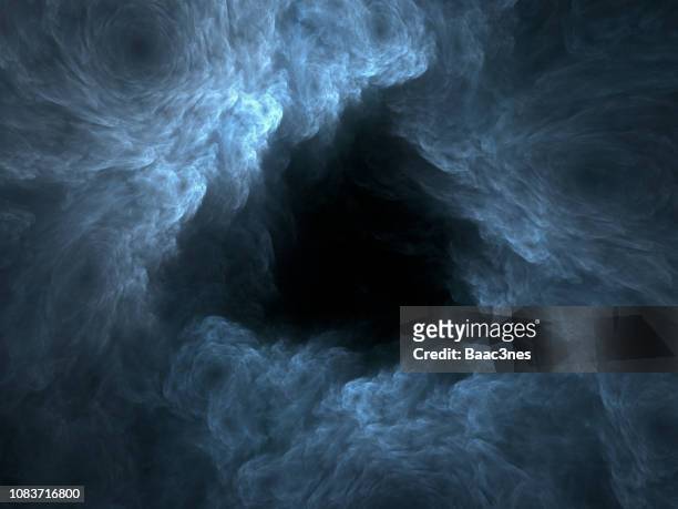 black hole in the clouds - abstract digital generated image - spooky stock-fotos und bilder