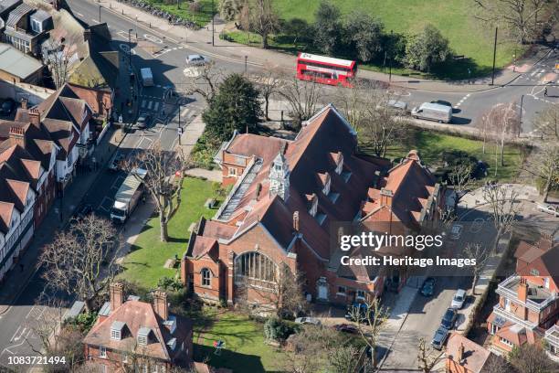 Church of St Michael and All Angels, Bedford Park, London, 2018. The garden suburb of Bedford Park was built in the 1870s by property developer...