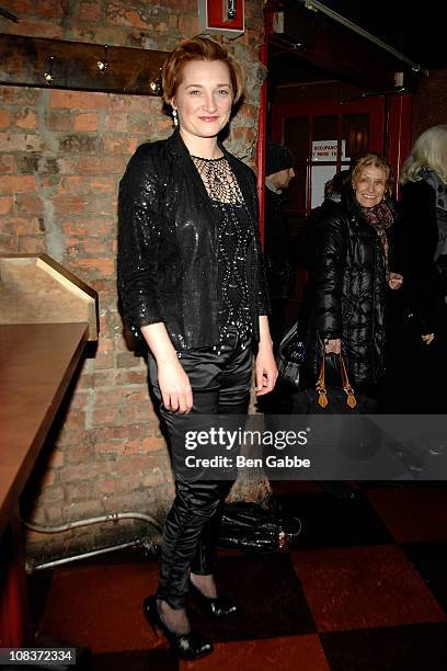 Francesca Faridany attends the after party for the "The New York Idea" Off-Broadway opening night at Garage on January 26, 2011 in New York City.