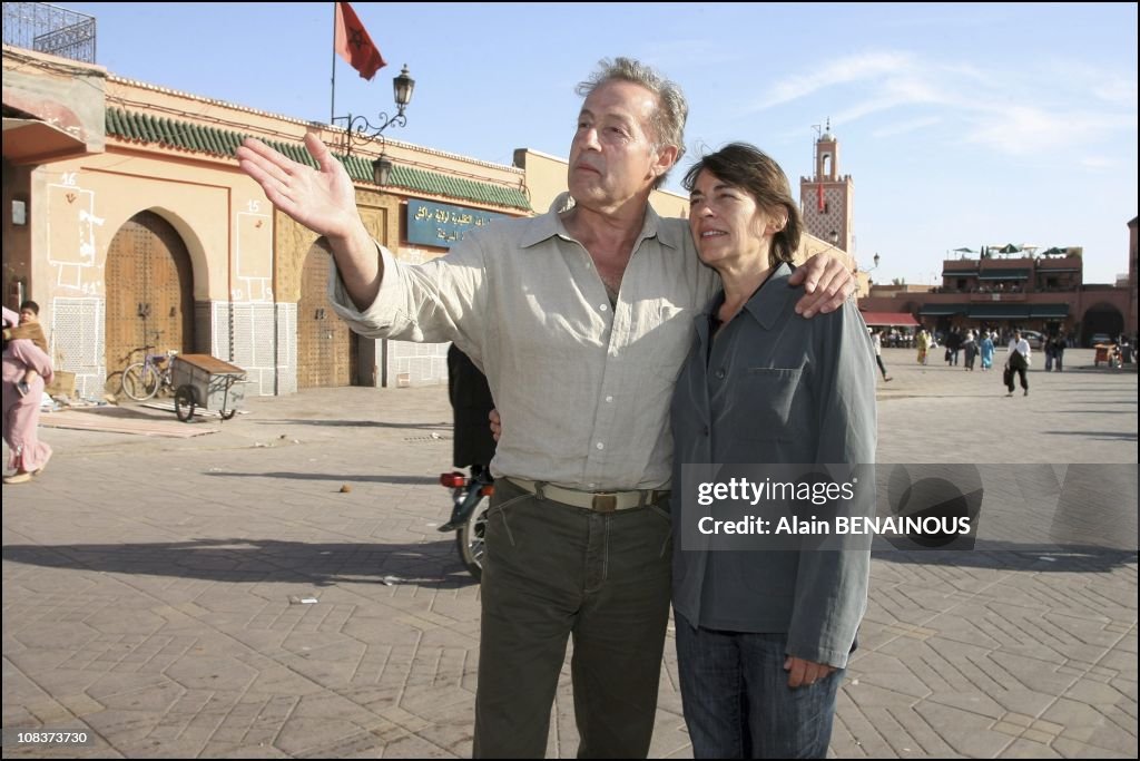Gerard Klein, the humanitarian in family in Marrakech, Morocco on april 08, 2007.