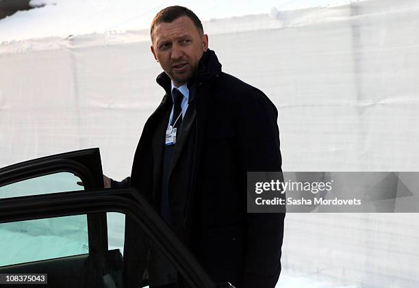 Russian billionaire and businessman Oleg Deripaska is seen at the World Economic Forum January 26, 2011 in Davos, Switzerland. The World Economic...