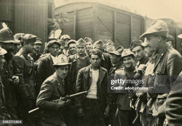 Tito's partisans captured by the Italian army , circa 1942.