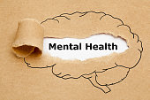 Mental Health Brain Torn Paper Concept