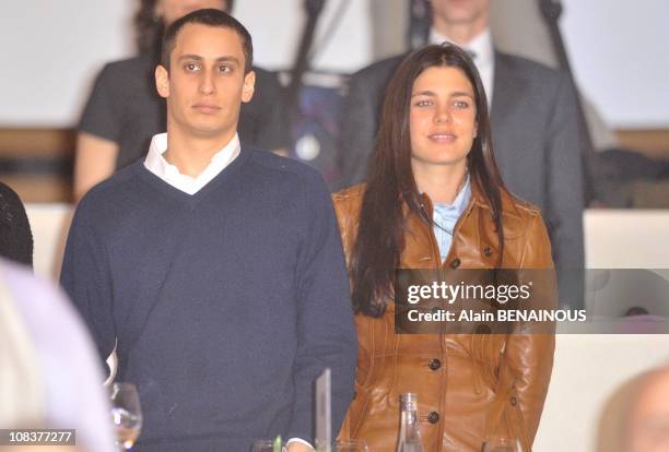 Alex Dellal and Charlotte Casiraghi attend the Gucci Grand Prize International Jumping in Villepinte, France on December 13th, 2009.