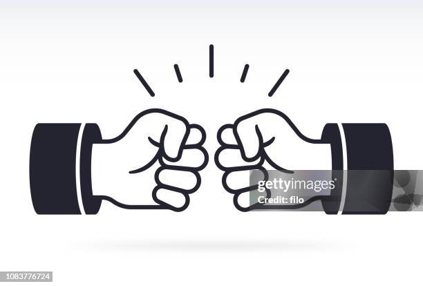 fist bump symbol - fist bump stock illustrations