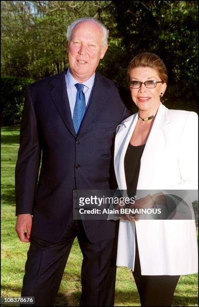 Victor Emmanuel of Savoie and Marina Doria in Geneva, Switzerland on April 09, 2000.