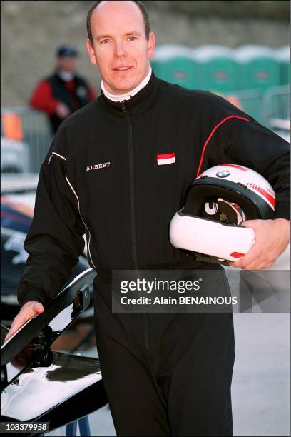 Prince Albert of Monaco's last training session on the Olympic bobsleigh track in Salt Lake City before the winter Olympic games in Salt Lake City,...