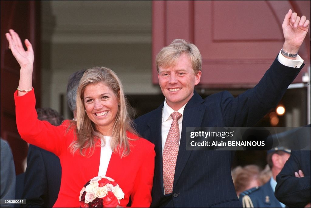 Joyeuse Entree' ceremony of Prince Willem Alexander and Maxima Zorreguieta in Northern Brabant in Brabant, Netherlands on September 04, 2001.