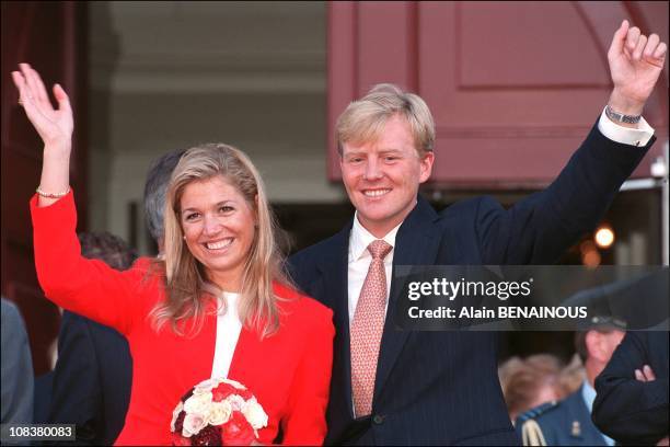 Joyeuse Entree' ceremony of Prince Willem Alexander and Maxima Zorreguieta in Northern Brabant in Brabant, Netherlands on September 04, 2001.