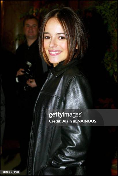 Alizee in Monaco on March 05, 2002.