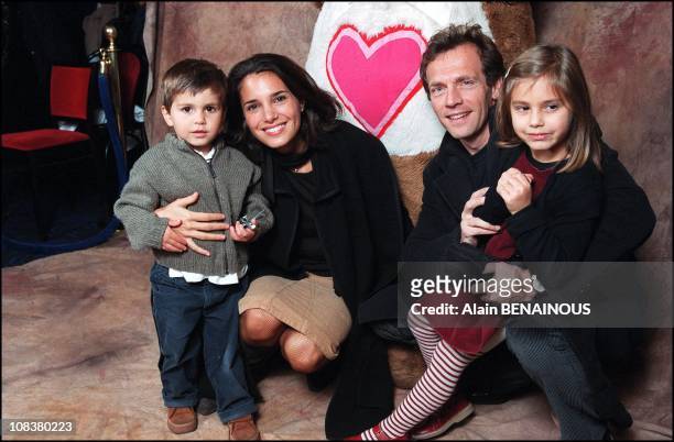 Stephane Freiss, wife Ursula and son Ruben and daughter Camille in France on November 10, 2001.