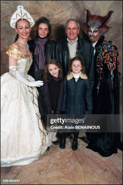 Patrice Laffont his wife Valerie and their daughter Mathilde and her friend Julie in France on November 10, 2001.