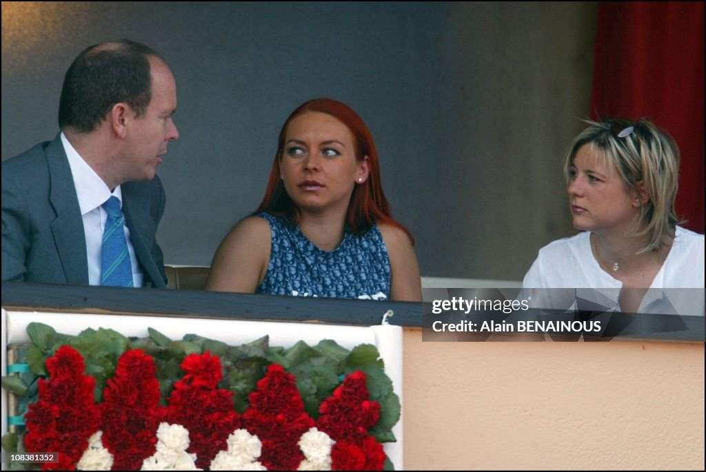 Prince Albert Of Monaco With Friends In Monaco On April 14, 2003.