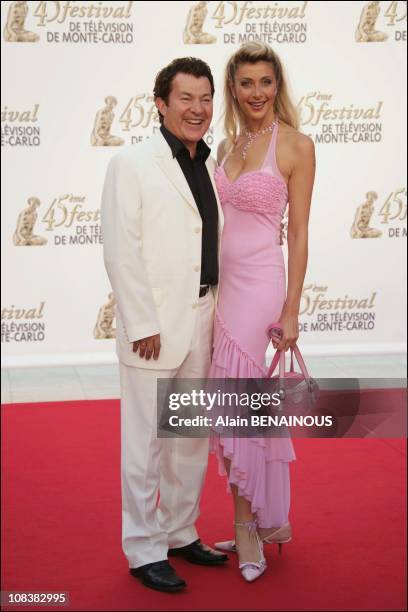 Martin Lamotte and his wife Karine Belly in Monaco on June 30, 2005.