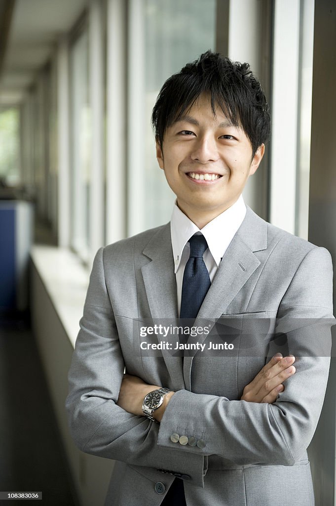 Business man portrait in office