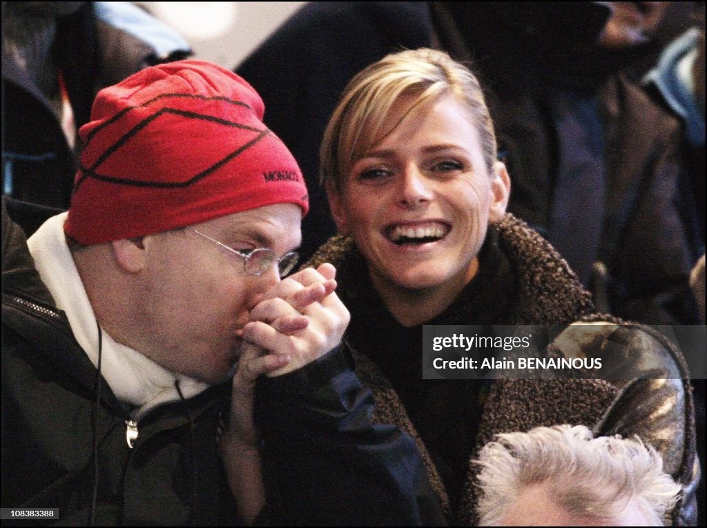 Prince Albert Of Monaco With His New Girlfriend Charlene Wittstock At The Opening Ceremony Of The 2006 Winter Olympics In Torino, Italy On February 10, 2012