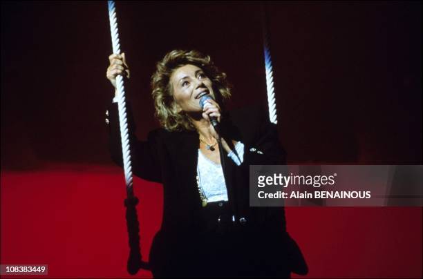 Sheila in Olympia in Paris, France on October 03, 1989.