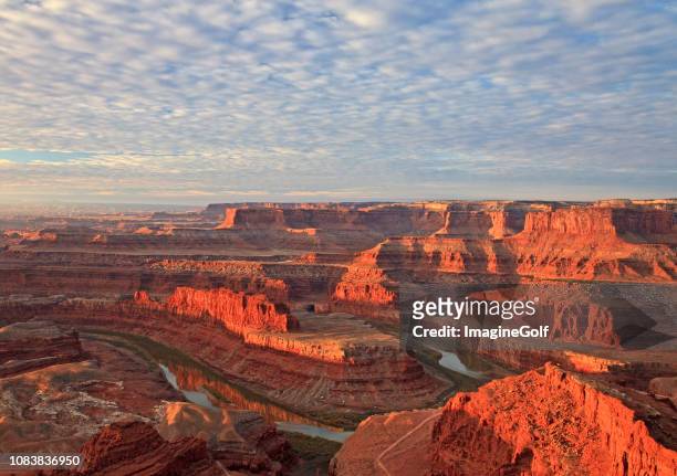 dead horse point in utah at sunrise - dead horse point state park stock pictures, royalty-free photos & images