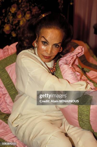 Maria Felix sells her furniture on her collection to Napoleon III in Paris, France on June 05, 1990.