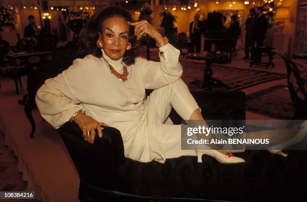 Maria Felix sells her furniture on her collection to Napoleon III in Paris, France on June 05, 1990.