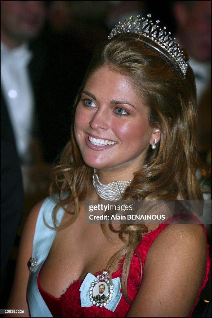 The One Hundred And First Nobel Prize Ceremony And Banquet In The Stockholm City Hall With The Presence Of The Royal Family Of Sweden in Stockholm, Sweden On December 10, 2002.