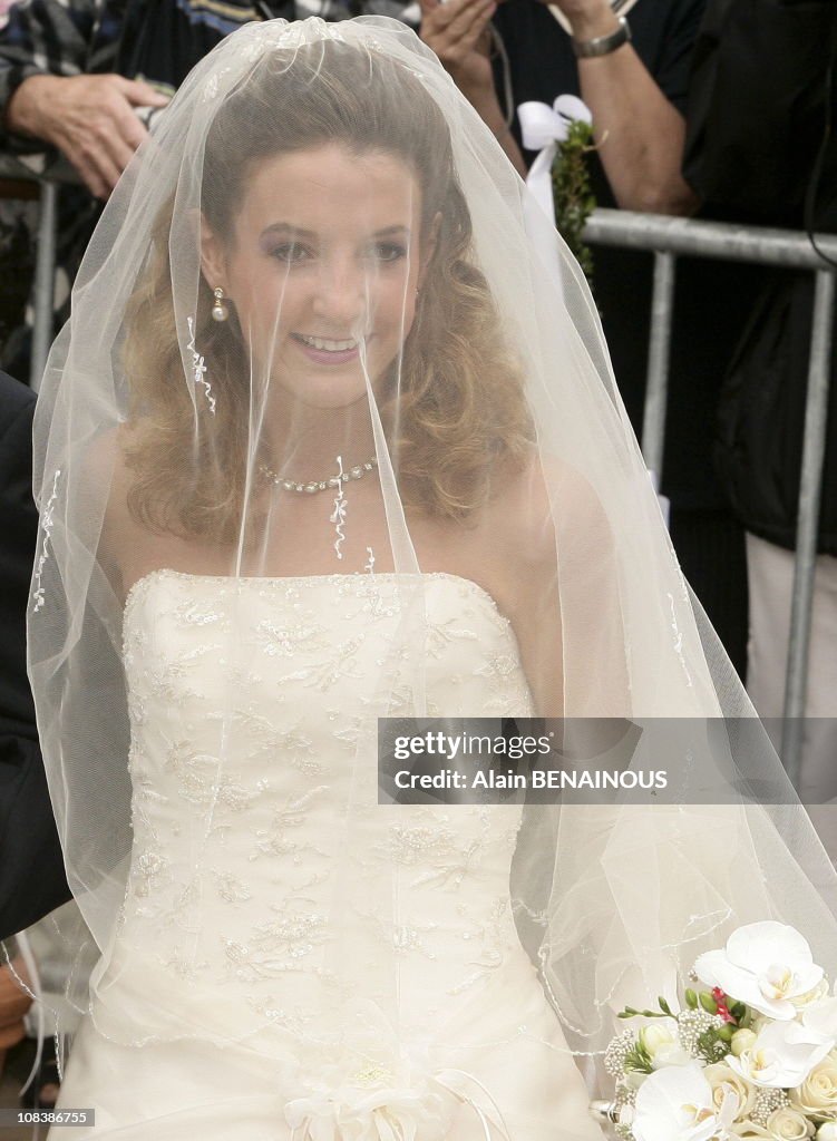 Wedding of Prince Louis of Luxembourg and Tessy Anthony: arrivals at the Gilsdorf Church on September 29, 2006.