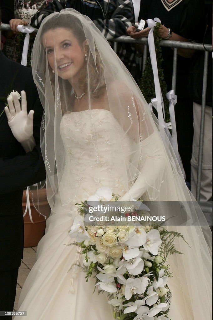 Wedding of Prince Louis of Luxembourg and Tessy Anthony: arrivals at the Gilsdorf Church on September 29, 2006.