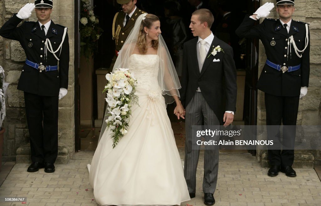 Wedding of Prince Louis of Luxembourg and Tessy Anthony at the Gilsdorf Church in Luxembourg on September 29, 2006.