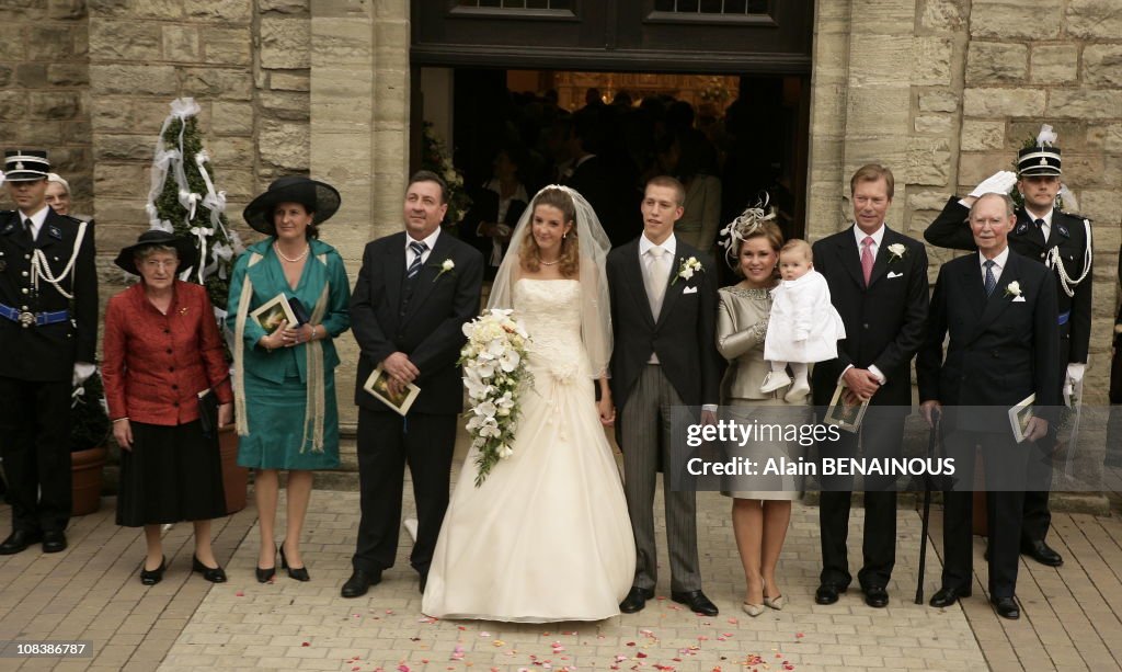 Wedding of Prince Louis of Luxembourg and Tessy Anthony at the Gilsdorf Church in Luxembourg on September 29, 2006.