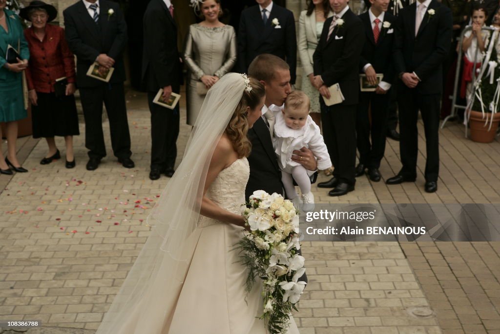 Wedding of Prince Louis of Luxembourg and Tessy Anthony at the Gilsdorf Church in Luxembourg on September 29, 2006.