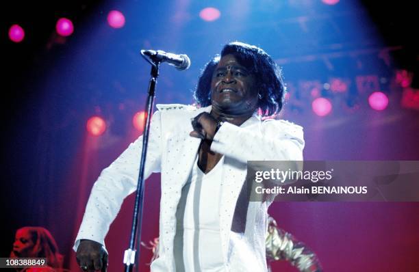 James Brown at concert in Bercy in Paris, France on March 31, 1993.