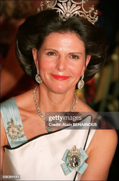Queen Silvia in Stockholm, Sweden on December 10, 1994.