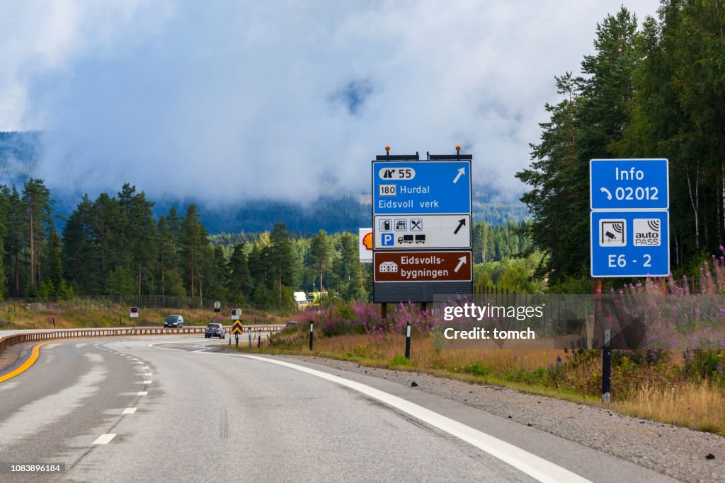 Norwegian Sign Roads And Road Signs In Norway High-Res Stock Photo - Getty Images