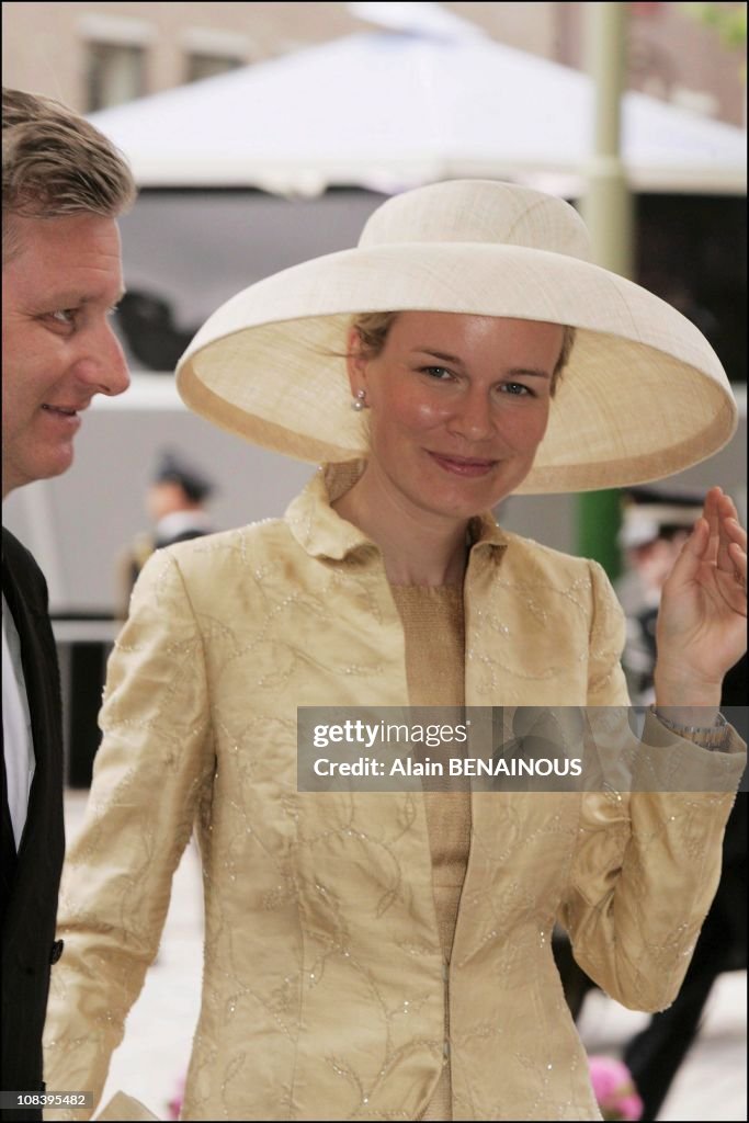 Royal Christening of Catharina Amalia Of Netherlands, daughter of Prince Willem Alexander and Princess Maxima in La Haye, Netherlands on June 12, 2004.